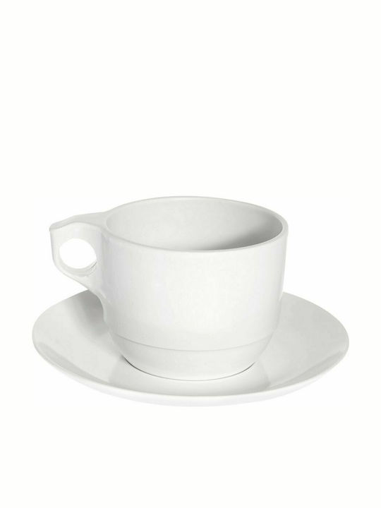 Evivak Cup Tea Plastic White 290ml