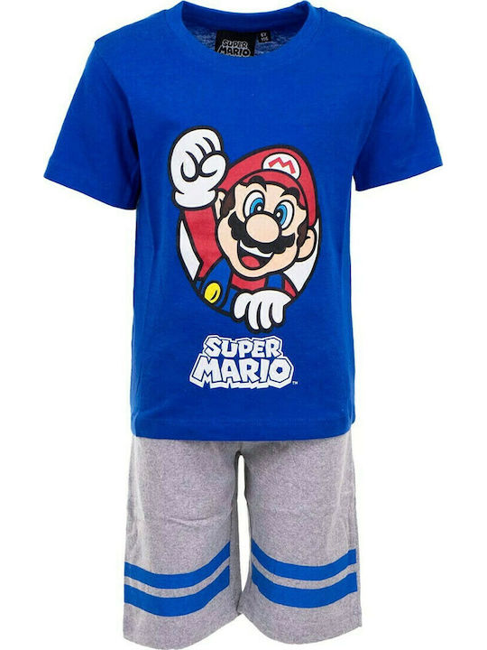 Super Mario Pijama pentru copii De vară Albastru