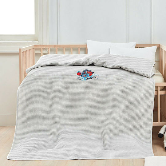 Beauty Home Baby Blanket Nursery Swaddling Blanket Waffle Gray 80x110cm 5308KB-80x110