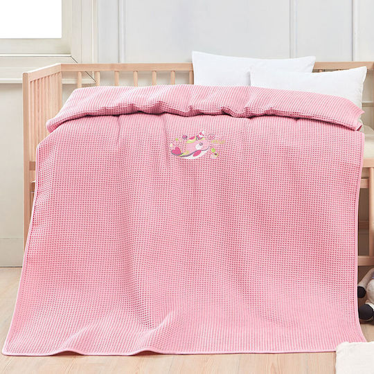 Beauty Home Baby Blanket Nursery Swaddling Waffle Pink 80x110cm 5301KB-80x110