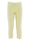 Εβίτα Kids Legging Capri Yellow