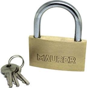 Maurer Padlock Brass with Key 50mm 1pcs
