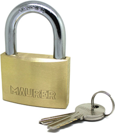 Maurer Padlock Brass with Key 30mm 1pcs