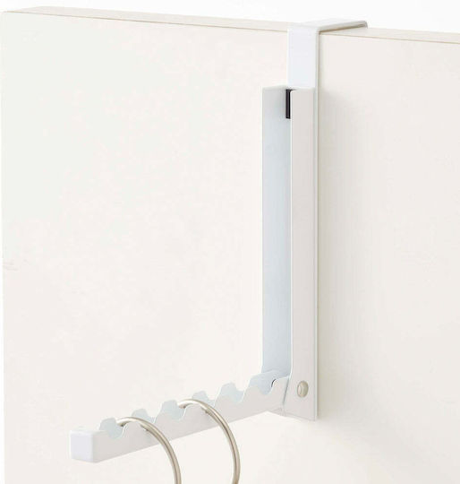 Yamazaki Metallic Door Hook with 6 Positions White Smart 16x2x20cm