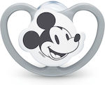 Nuk Orthodontischer Schnuller Silikon Space Mickey & Minnie Grey mit Etui für 6-18 Monate 1Stück