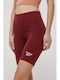 Schulung Frauen Fahrrad Leggings Hochgeschnitten Burgundisch