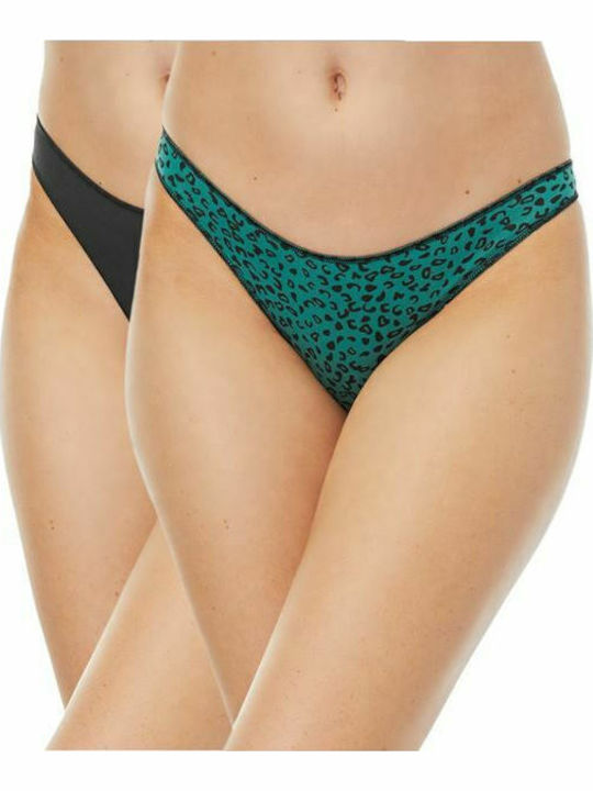 Minerva Fimelle Rio Women's Slip 2Pack Green/Black