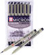 Sakura Pigma Micron Design Markers Black 7pcs