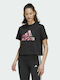 Adidas x Zoe Saldana Damen Sport T-Shirt Schwarz