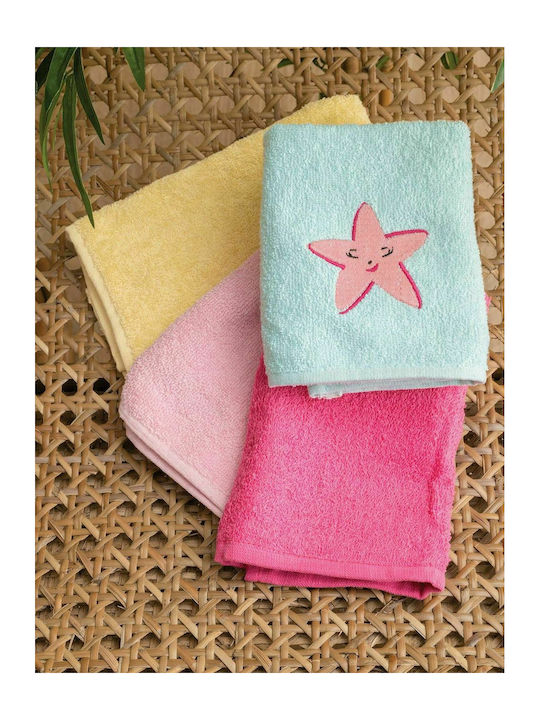 Palamaiki Starfish Σετ Βρεφικές Πετσέτες Πολύχρωμες 4τμχ Βάρους 380gr/m²