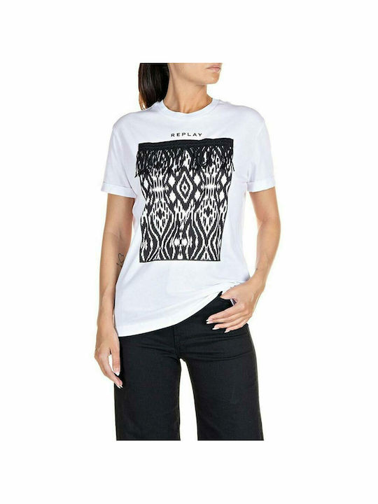 Replay Damen T-shirt Weiß