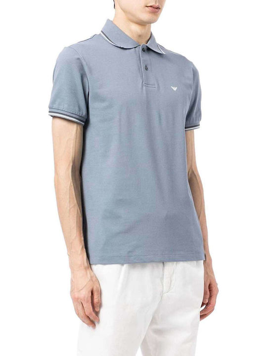 Emporio Armani Bluza Bărbătească cu Mânecă Scurtă Polo Gri