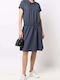 Sommer Mini Kleid Blau
