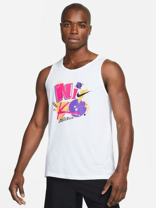 Nike Ανδρική Μπλούζα Αμάνικη Λευκή