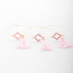 Αφήτεχνο Metal Christening Charm Bracelet Pink 50pcs