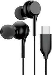 Leewello EJ-104 In-Ear Freihändig Kopfhörer mit Stecker USB-C Schwarz