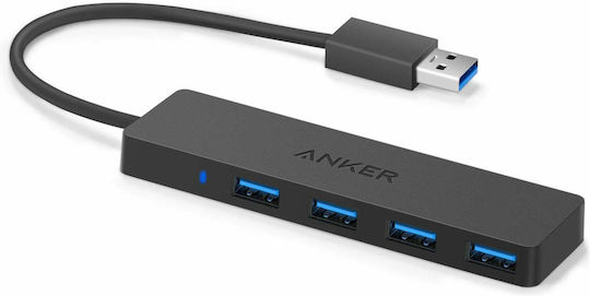 Anker Ultra Slim 4-Port USB Hub 4 USB 3.0 Ports with USB-A Connection