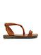 Chacal Leder Damen Flache Sandalen Cuero