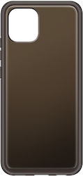 Samsung Soft Clear Cover Umschlag Rückseite Silikon Black (Galaxy A03) EF-QA036TBEGEU