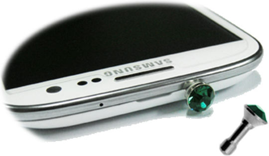 Volte-Tel Earphone Anti-Dust Jack Plug 3.5mm Klinke Dekoration Dark Green 8100390