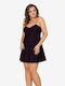 Moongirl Satin Women's Nightdress Black