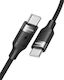 Veger CC02 Braided USB 2.0 Cable USB-C male - USB-C male 100W Black 1.5m