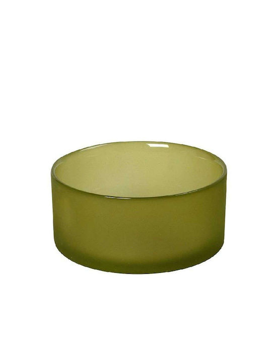 Espiel Caprice Διακοσμητικό Μπωλ Γυάλινο Lime 15x15cm