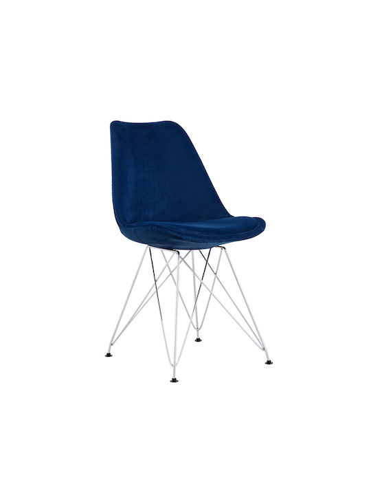 Crown Dining Room Velvet Chair Water Blue 48x55x83cm