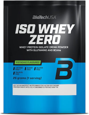 Biotech USA Iso Whey Zero With Glutamine & BCAAs 25gr με Γεύση Pistachio