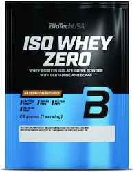 Biotech USA Iso Whey Zero With Glutamine & BCAAs Πρωτεΐνη Ορού Γάλακτος Χωρίς Γλουτένη & Λακτόζη με Γεύση Hazelnut 25gr