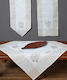 Silk Fashion Τραπεζομάντηλο Ροτόντα με Κέντημα 3741 Ivory Φ85εκ.
