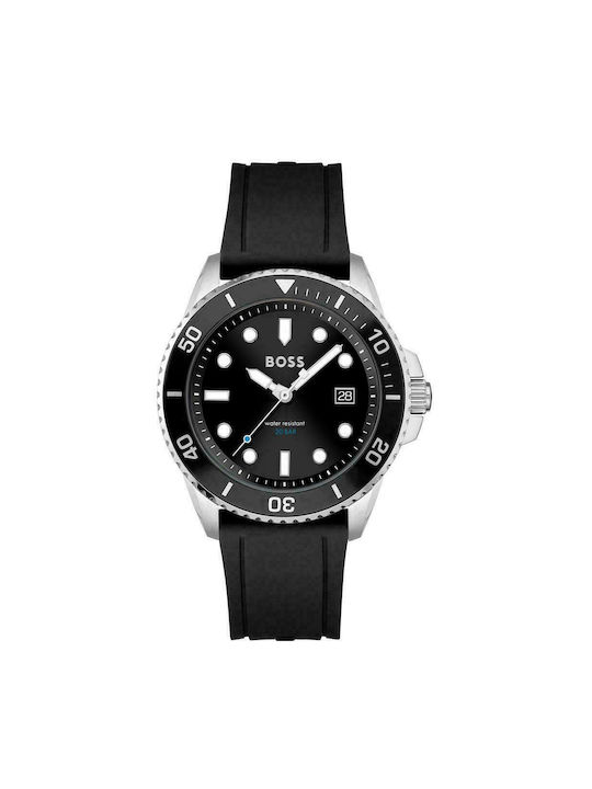 Hugo Boss Ace Watch Battery with Black Rubber Strap