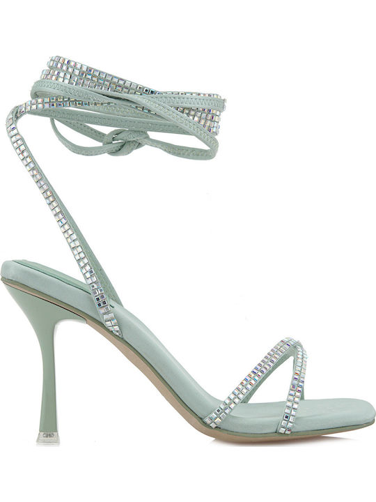 Jeffrey Campbell Shimmer Υφασμάτινα Πέδιλα Πράσινα