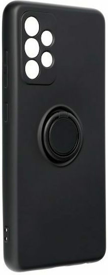 Forcell Ring Back Cover Σιλικόνης Μαύρο (Galaxy A53)