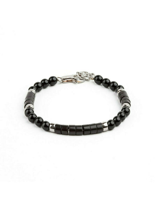 Jools Bracelet made of Steel with Lava Stones