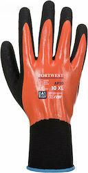 Portwest Waterproof Safety Glofe Nitrile Orange