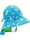Zoocchini Kids' Hat Fabric Sunscreen Alligator Light Blue