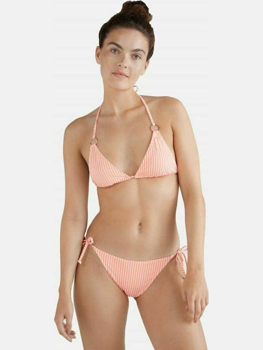 Essentials Set Bikini Τριγωνάκι Ριγέ Πορτοκαλί