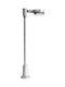Panafan Nevada Außenstehlampe Beitrag Außenbereich 9W IP64 Für Lampenbirnensockel Silber