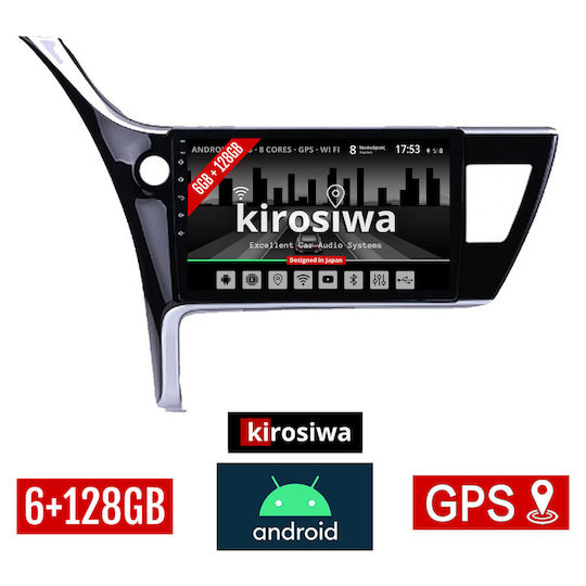 Kirosiwa Car Audio System for Toyota Corolla 2017-2019 (Bluetooth/USB/AUX/WiFi/GPS) with Touch Screen 10"