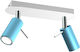 Eko Light Preston Doppel Spot mit Fassung GU10 in Blau Farbe