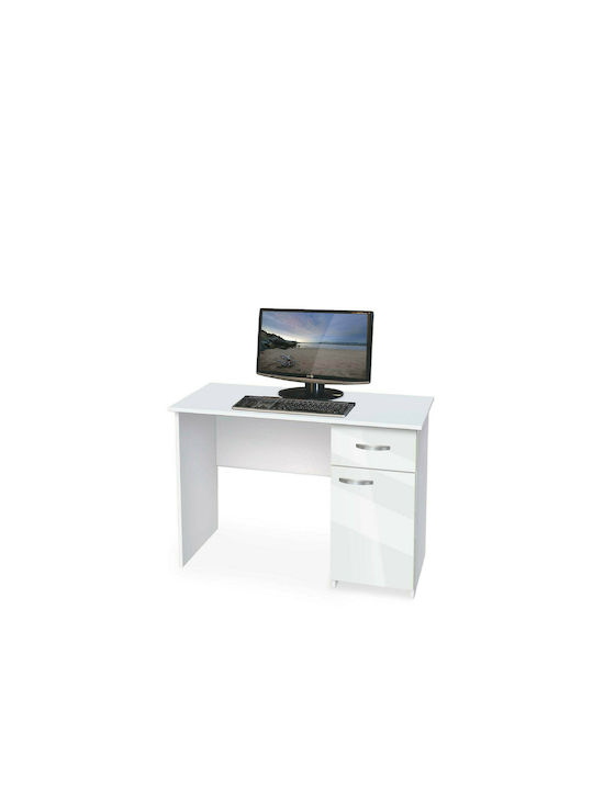 Schreibtisch Buro 3 White Glossy 110x59x75cm 1219995498