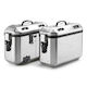 Givi Trekker Dolomiti New Aluminium Monokey Motorcycle Hard Side Case Set 36lt in Silver Colour