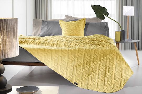 Guy Laroche Curves Σετ Κουβερλί Μονό Microfiber Lime 160x240cm 2τμχ