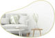 Umbra Hubba Pebble Oglindă de Perete cu Aur Ramă din Metalic 61x92cm 1buc