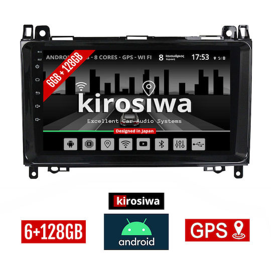 Kirosiwa Автомобилна Аудио Система (Блутут/USB/AUX/WiFi/GPS) с Тъчскрийн 9"