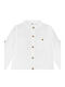 Kids One Color Shirt Long Sleeve Linen White