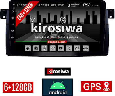 Kirosiwa Car-Audiosystem für BMW Serie 3 (E46) / Serie 3 / M3 E46 1998-2005 (Bluetooth/USB/AUX/WiFi/GPS/Apple-Carplay/Android-Auto) mit Touchscreen 9"