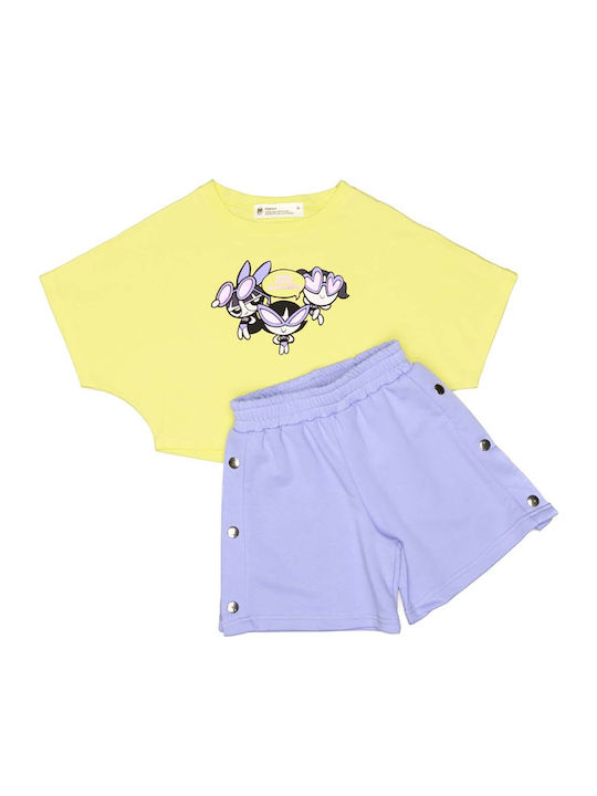 Kids' Set with Shorts Summer 2pcs Yellow