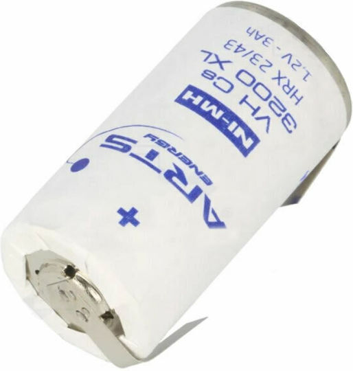 Επαναφορτιζόμενη Μπαταρία Sub-C Ni-MH 3000mAh 1.2V με Λαμάκι 1τμχ